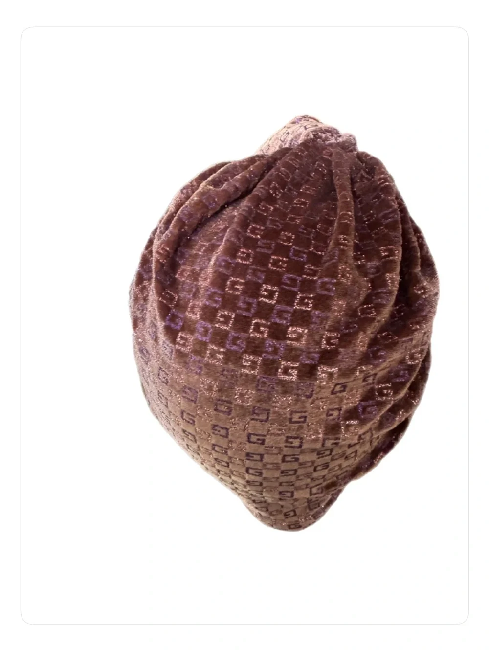 Velvet Twist Turban Headband - Brown Designer Inspired